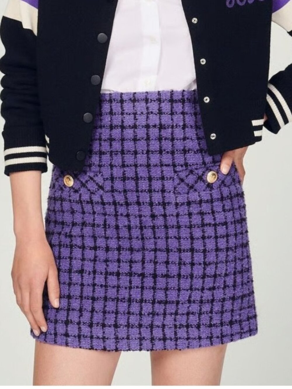 SANDRO ! Short tweed skirt (EU/36)